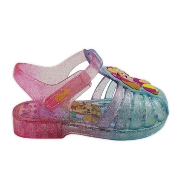 paw patrol glitter colorful jelly sandals kids size 4 - Picture 4 of 10